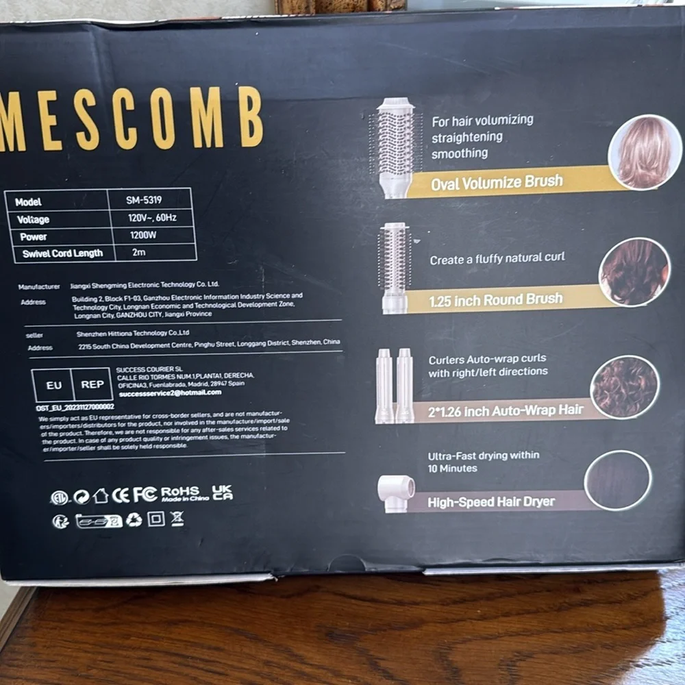 Mescomb High-Speed Air Styling & Drying System-Fast dry & curl volumize & smooth